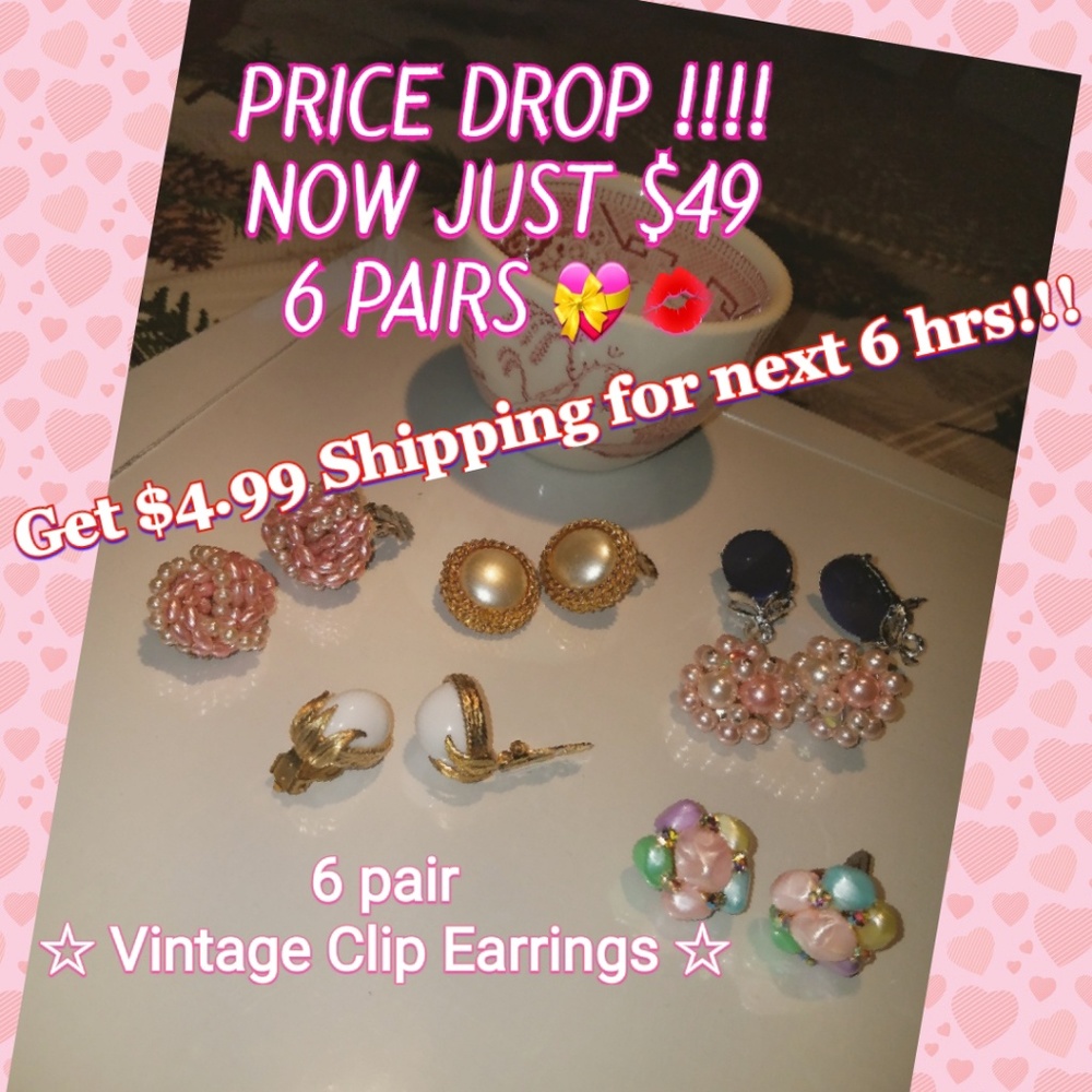 Jewelry RESELLER LOT VTG Clip Earrings  💞